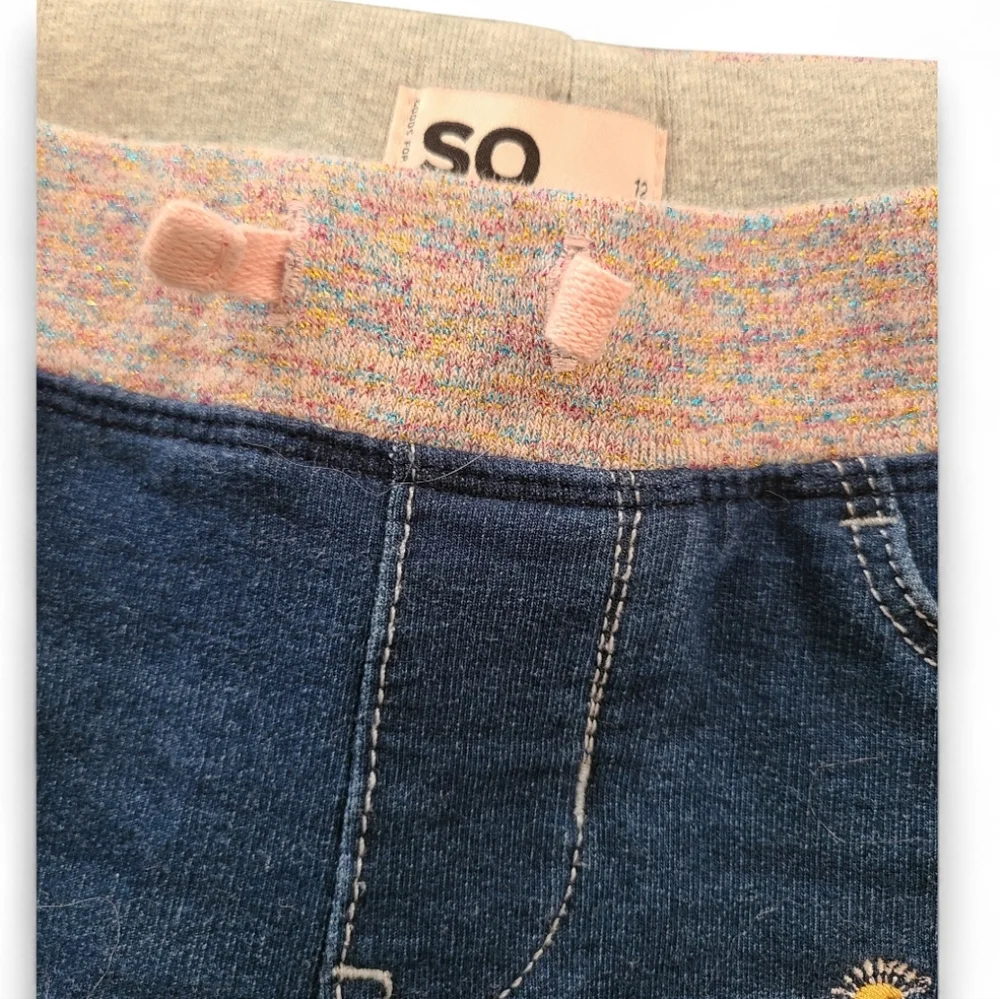 SO Blue Denim Jeans Collection with Unique Accents Set Of 3‎ Girls Size 12